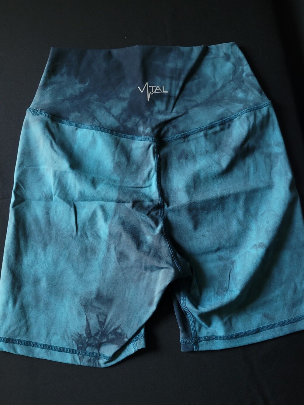 Vital Apparel Blue Marble Biker Shorts Size M
